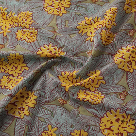 Rasa Lobhi Champa Motif Floral Hand Block Printed Cotton Fabric 05