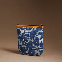 Blue - Handmade Quilted Cotton Utility Pouch 77