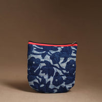 Blue - Handmade Quilted Cotton Utility Pouch 78