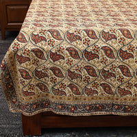 Block Print Cotton Single Kalamkari Bed Sheet 49