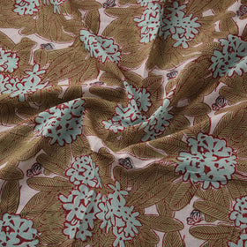 Rasa Lobhi Champa Motif Floral Hand Block Printed Cotton Fabric 06