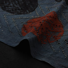 Natural Dyed Ajrakh Hand Block Print Cotton Hakoba Fabric 143