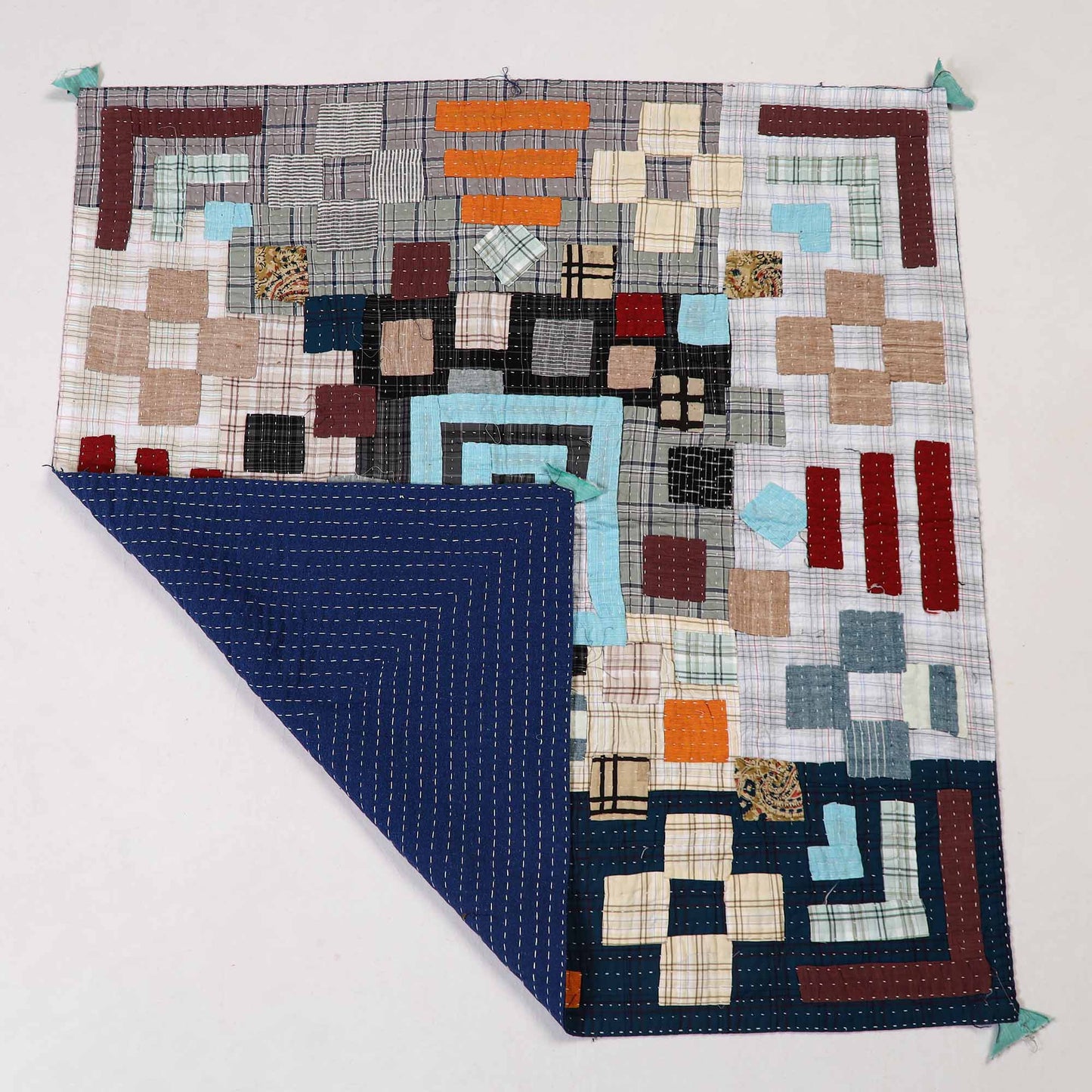 Tagai Patchwork Baby Quilt / Gudri / Blanket (40 X 40 IN) 09