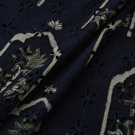 Natural Dyed Ajrakh Hand Block Print Cotton Hakoba Fabric 144