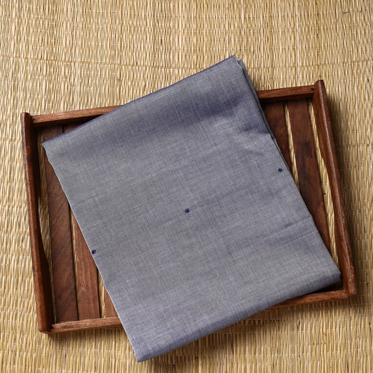 Grey - Pure Handloom Thread Buti Cotton Unisex Kurta Material - 3 Meter