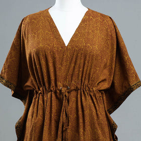  Bagh Block Printed Cotton Kaftan with Tie-Up Waist 