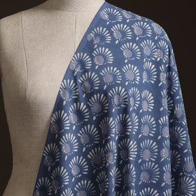 Blue - Bagru Dabu Hand Block Print Natural Dyed Cotton Fabric 46
