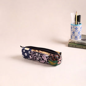 Patchwork quilted pencil pouch