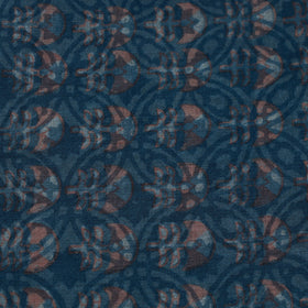 Blue - pure wool handloom akola fabric 06 - handcrafted