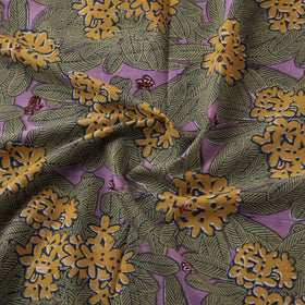 Rasa Lobhi Champa Motif Floral Hand Block Printed Cotton Fabric 07