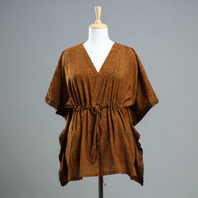  Bagh Block Printed Cotton Kaftan with Tie-Up Waist 