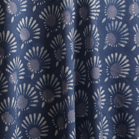 Blue - Bagru Dabu Hand Block Print Natural Dyed Cotton Fabric 46