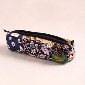 Patchwork quilted pencil pouch