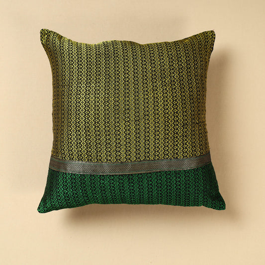 Green - Khun Weave Cotton Cushion Cover (16 x 16 in)