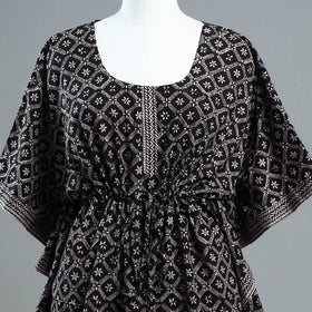  Bagh Block Printed Cotton Kaftan with Tie-Up Waist 