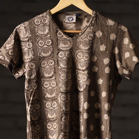 Bindaas art printed cotton women v neck t-shirt 03