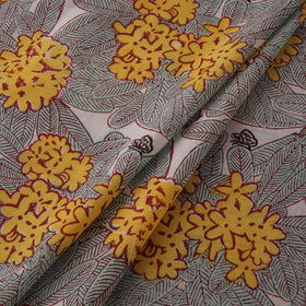 Rasa Lobhi Champa Motif Floral Hand Block Printed Cotton Fabric 08