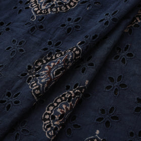 Natural Dyed Ajrakh Hand Block Print Cotton Hakoba Fabric 145