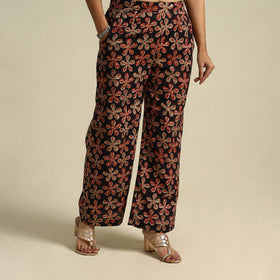  Multicolor Pedana Block Print Cotton Kalamkari Palazzo