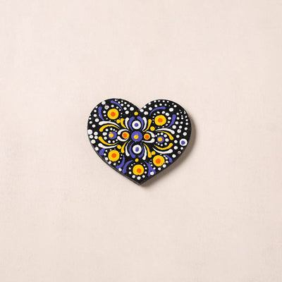 Handpainted Mandala Art Wooden Fridge Magnet 17