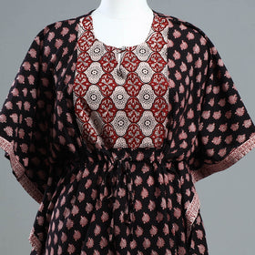 Bagh Block Printed Cotton Kaftan with Tie-Up Waist 