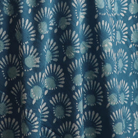 Blue - Bagru Dabu Hand Block Print Natural Dyed Cotton Fabric 47