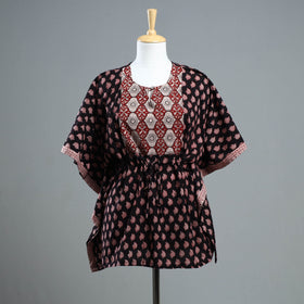  Bagh Block Printed Cotton Kaftan with Tie-Up Waist 