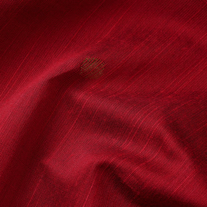 Red - Polka Dot Zari Buti Spun Dupion Viscose Silk Fabric 12