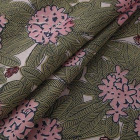 Rasa Lobhi Champa Motif Floral Hand Block Printed Cotton Fabric 09