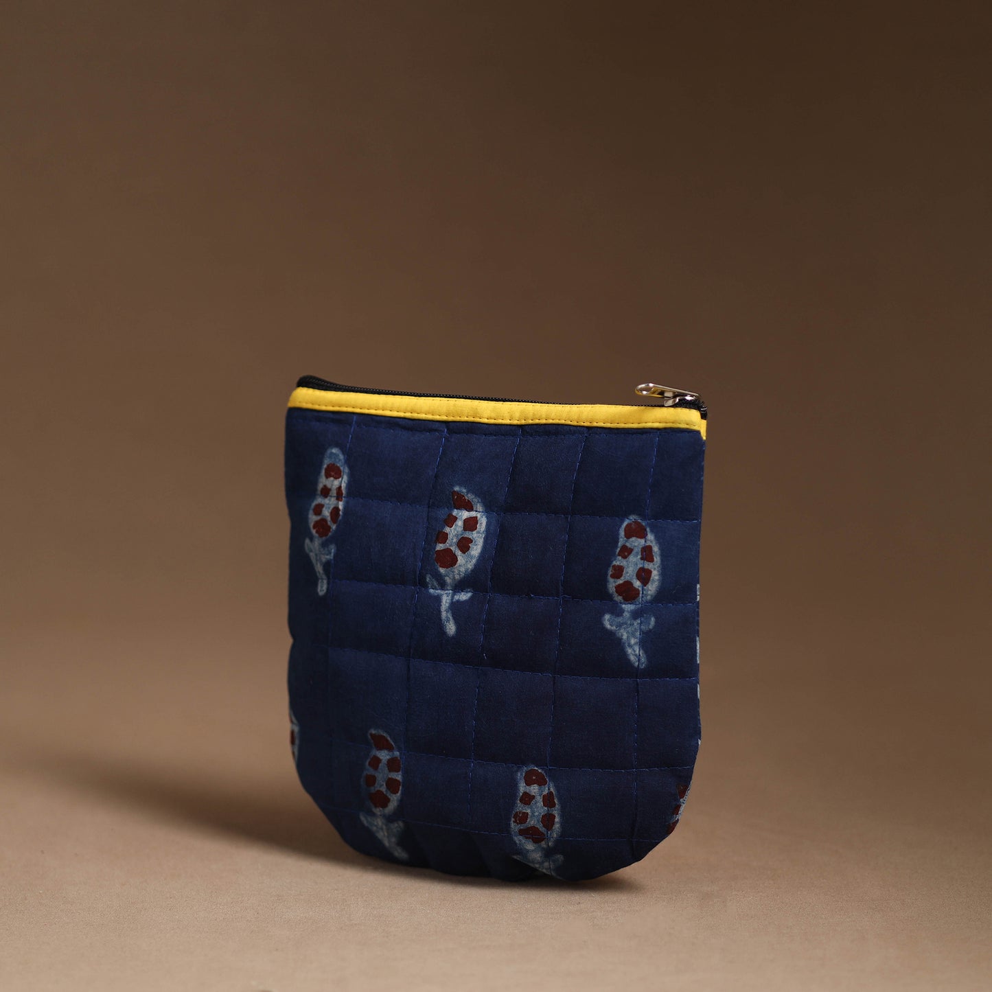 Blue - Handmade Quilted Cotton Utility Pouch 81