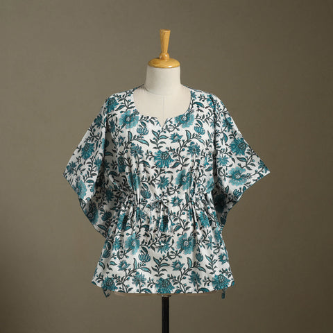 Sanganeri Block Print Cotton Kaftan (Short)