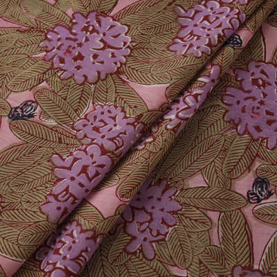 Rasa Lobhi Champa Motif Floral Hand Block Printed Cotton Fabric 11