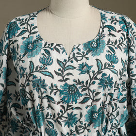 Sanganeri Block Print Cotton Kaftan (Short)