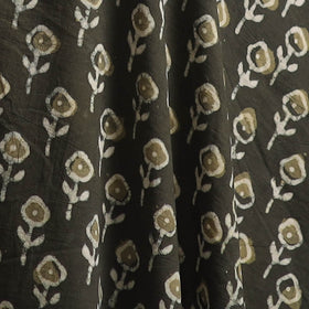 Gray - Bagru Dabu Hand Block Print Natural Dyed Cotton Fabric 49