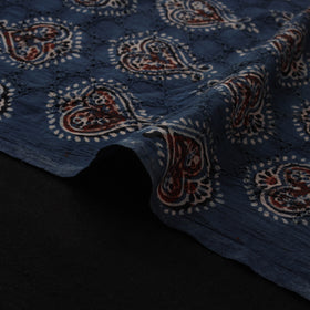 Natural Dyed Ajrakh Hand Block Print Cotton Hakoba Fabric 147