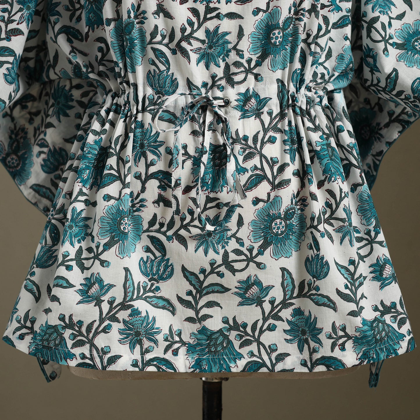Sanganeri Block Print Cotton Kaftan (Short)