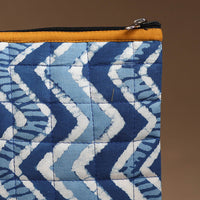 Blue - Handmade Quilted Cotton Utility Pouch 84