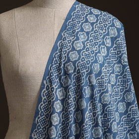 Blue - Bagru Dabu Hand Block Print Natural Dyed Cotton Fabric 50
