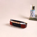 Patchwork quilted pencil pouch
