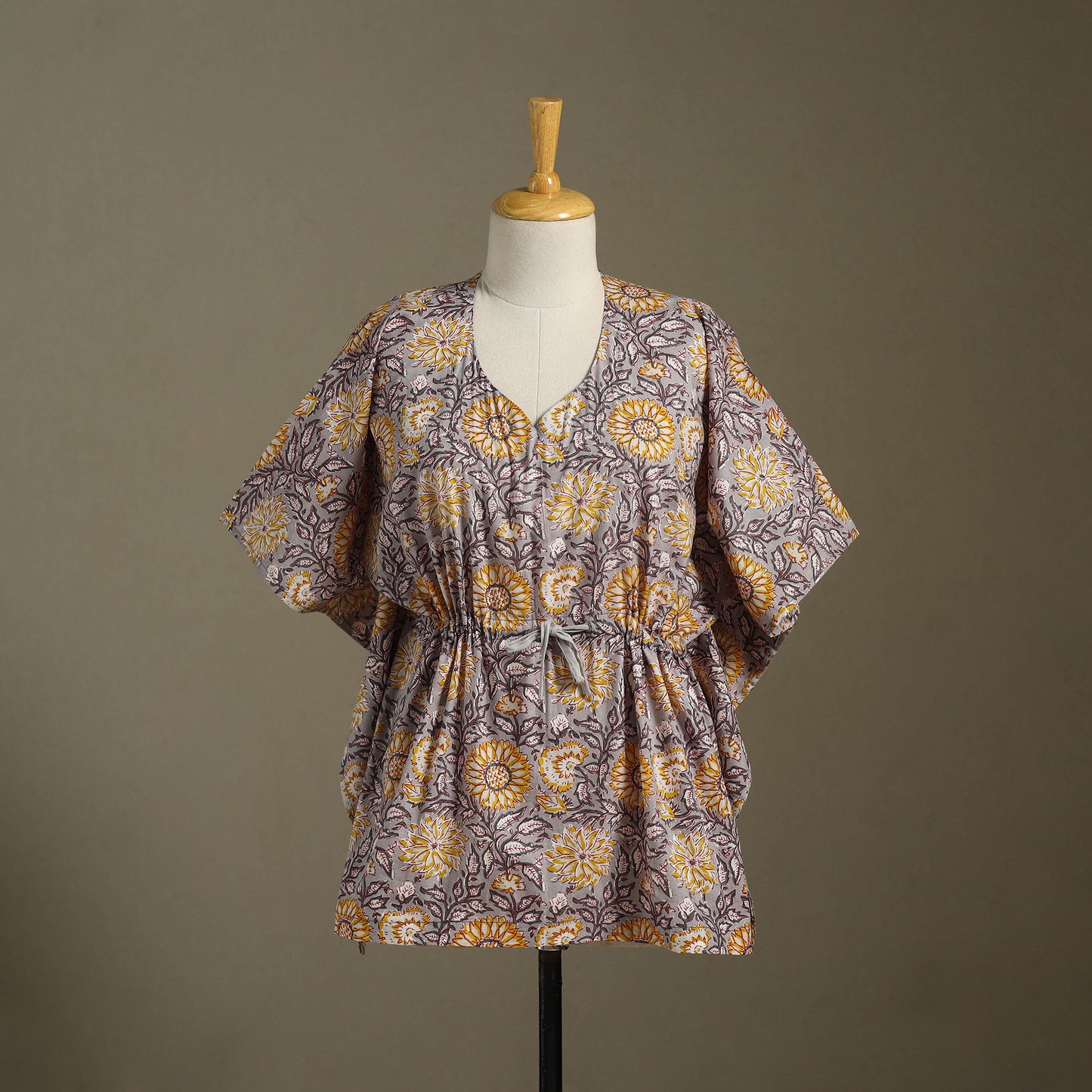 Sanganeri Block Print Cotton Kaftan (Short)