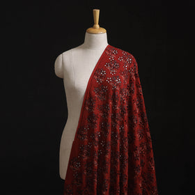 Natural Dyed Ajrakh Hand Block Print Cotton Hakoba Fabric 86