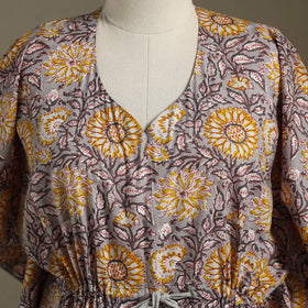 Sanganeri Block Print Cotton Kaftan (Short)