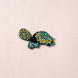 Multicolor - Tortoise Handpainted Mandala Art Wooden Fridge Magnet 22