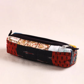 Patchwork quilted pencil pouch