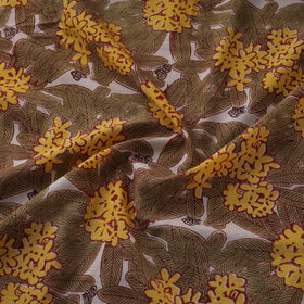 Rasa Lobhi Champa Motif Floral Hand Block Printed Cotton Fabric 12