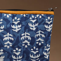 Blue - Handmade Quilted Cotton Utility Pouch 85