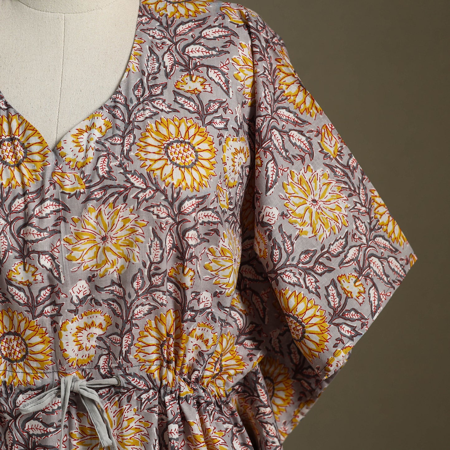 Sanganeri Block Print Cotton Kaftan (Short)