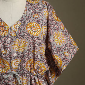Sanganeri Block Print Cotton Kaftan (Short)
