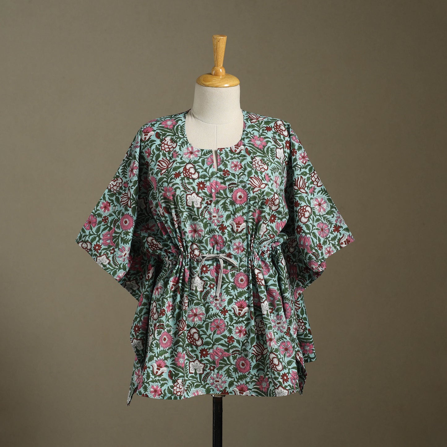 Sanganeri Block Print Cotton Kaftan (Short)