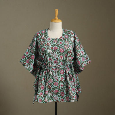 Sanganeri Block Print Cotton Kaftan (Short)